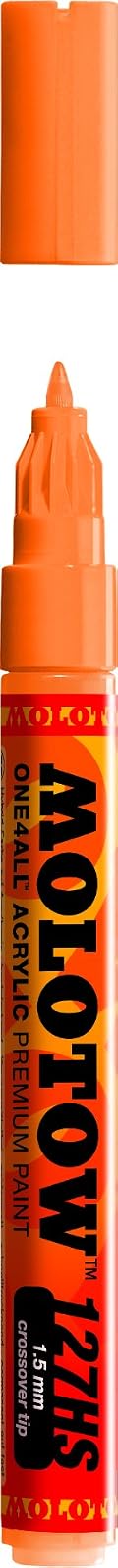 Molotow Pintura Acrílica para Refill / Marcador, Colores Neón - Paint Marker - 1.5mm - Neon Orange Fluorescent