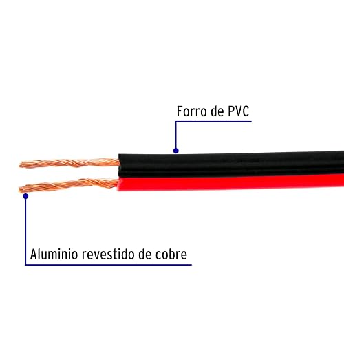Volteck CABO-18B, Cable para bocina, 18 AWG, bicolor, 100 m