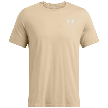 Under Armour Sportstyle - Playera de Manga Corta para Hombre - Estándar - CH - (300) City Khaki - White
