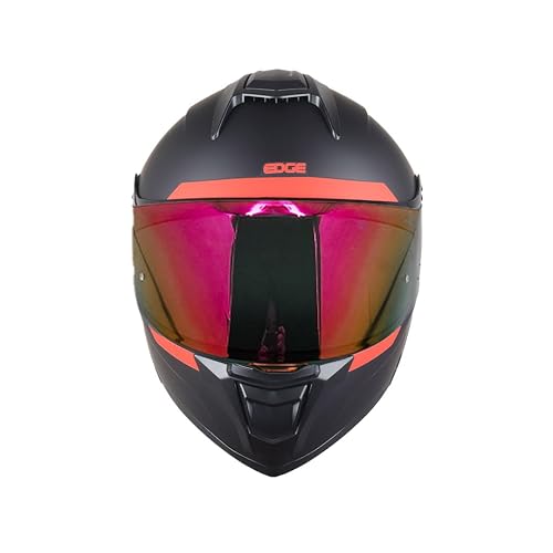 Casco Motocicleta Marca Edge - para Moto Integral Boston - Casos para Motos Certificados con Visor Doble ANTIVAHO - Accesorios para Moto, Motocicleta Mujer y Hombre