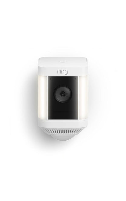Cámara Ring Spotlight Cam Plus Inalámbrica con Sirena - Blanco - 1 cámara - cámara exterior plus