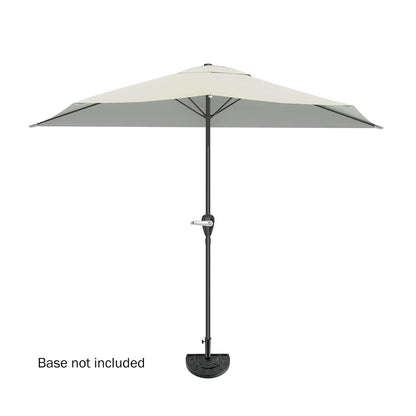 Pure Garden 50-145-T Half Round Patio Umbrella, Tan, 9'