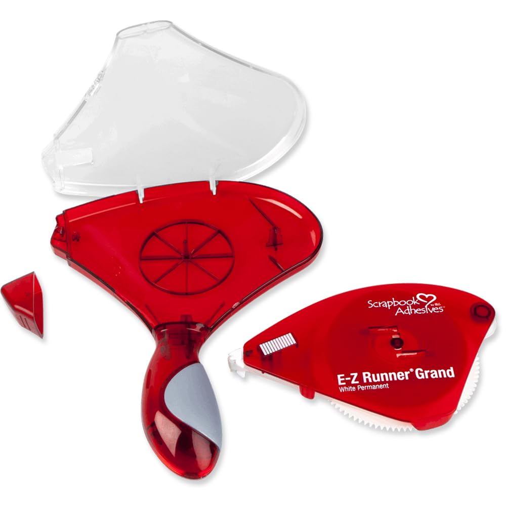3L 01250-6 - Dispensador de calcomanía de doble cara E-Z Runner Grand de doble cara, reciclable, 150 pies, rojo, 150 pies