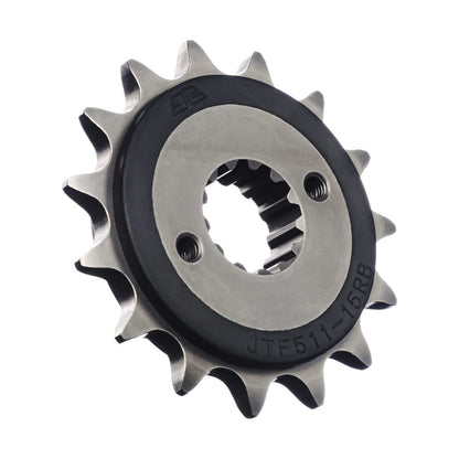 JT Sprockets JTF511.15RB - Piñón delantero acolchado de goma de 15 dientes, individual