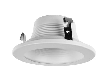 NICOR Lighting Embellecedor de deflector empotrable blanco de 4 pulgadas para bombilla MR16 (14002)
