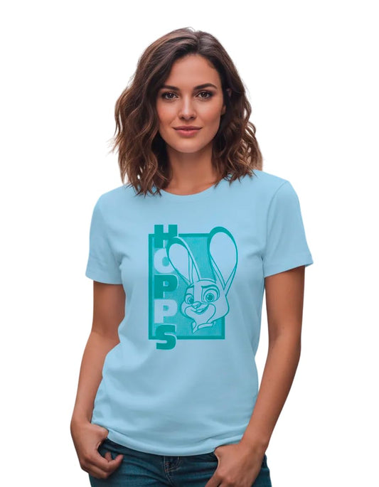 Zootopia Judy Hopps Playera Casual para Mujer Fit Regular