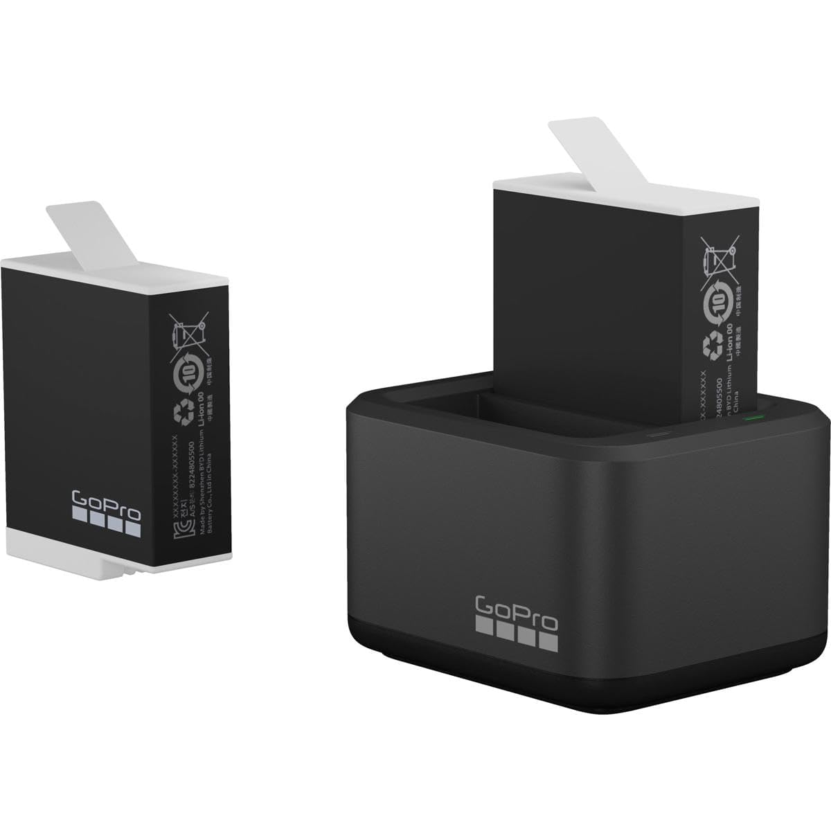 Gopro - Cargador de batería Dual + 2 baterías Enduro (HERO12 negro/HERO11 negro/HERO10 Negro/HERO9 Negro) - Accesorio Oficial GoPro