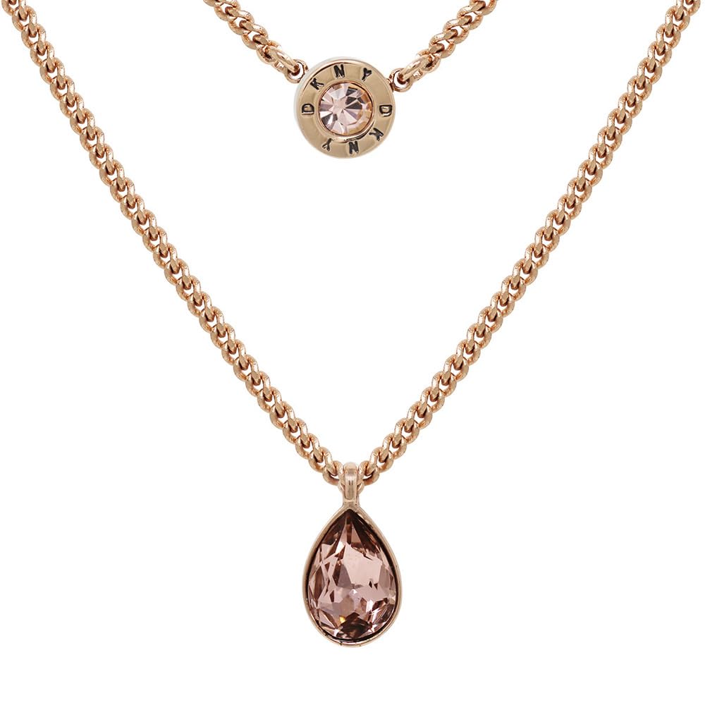 DKNY Collar Oro Rosa Niveles | Mediano, Mujer