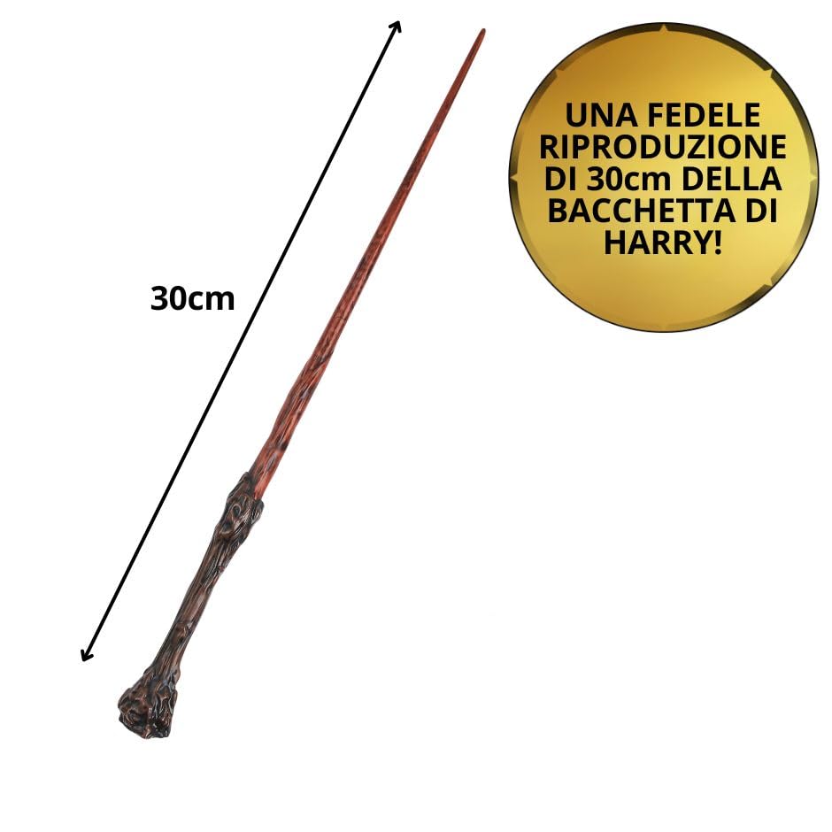 Wizarding World, auténtica Varita de Harry Potter de 30.5 cm con Tarjeta de hechizos Coleccionable, Juguetes para niños a Partir de 6 años
