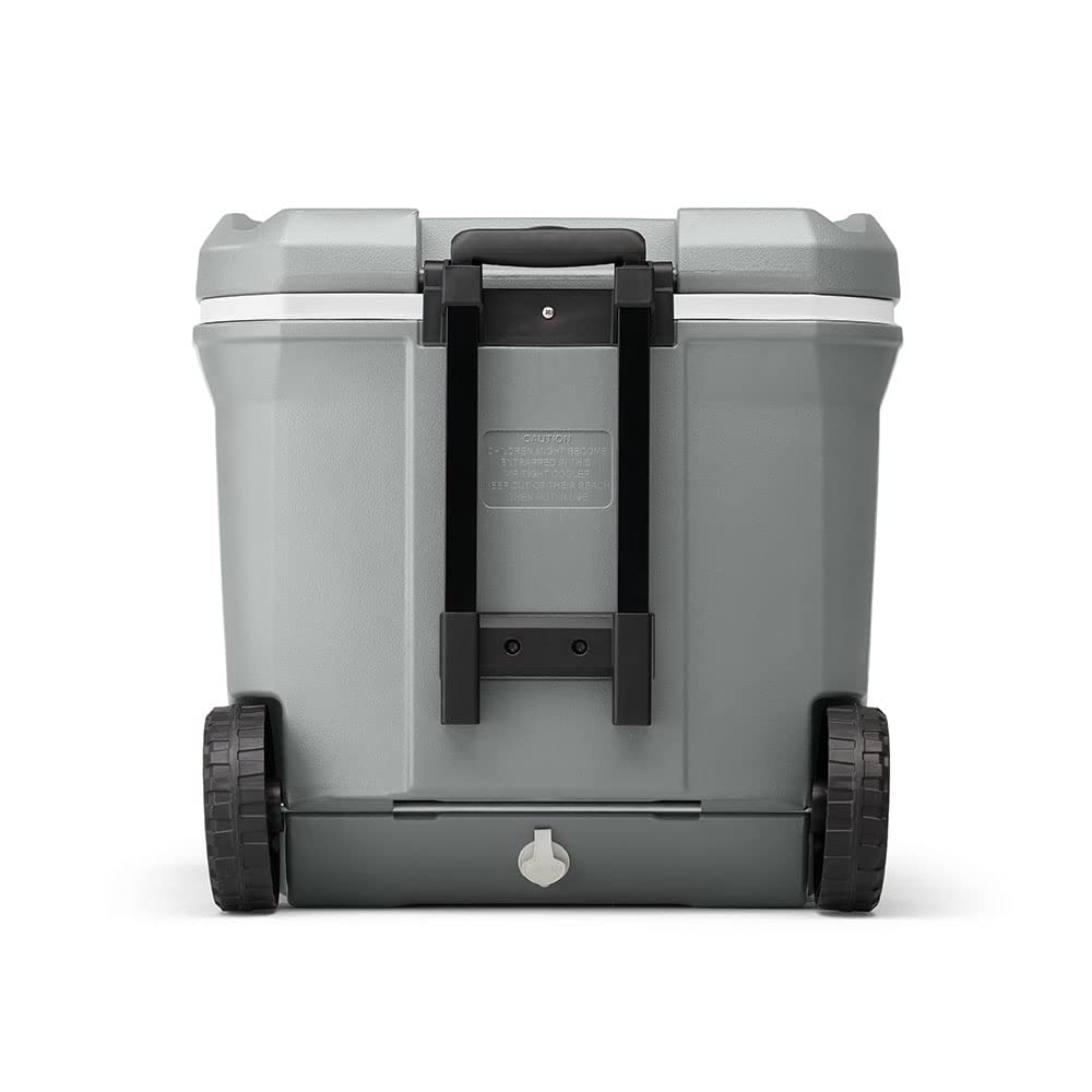 Coleman Serie 316 Hielera con Ruedas de 61,51 litros, Mantiene el Hielo por Dias, Color Gris,
