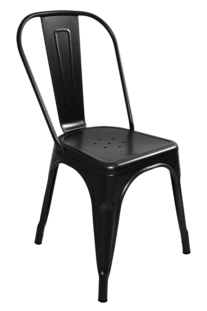 DIB CARPET & HOME Set x 4 Unidades Silla Alpes Metal Negra