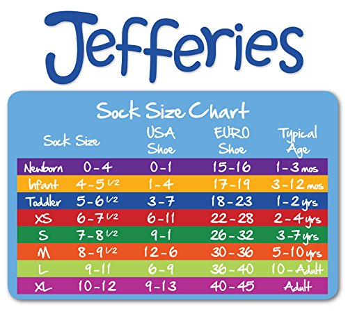 Jefferies Socks - Medias de algodón orgánico sin costuras para niñas