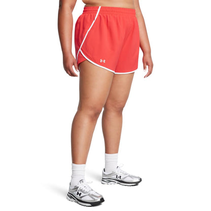 Under Armour Fly By Shorts Deportivos para Mujer - (713) Racer Red - White - Reflective - XS