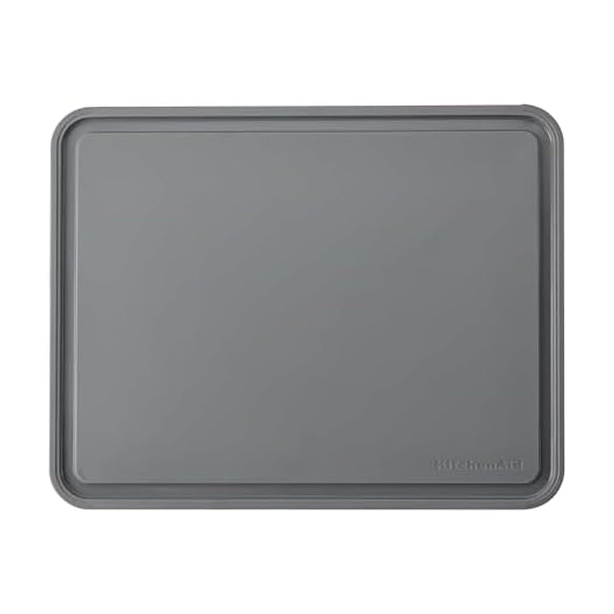 KitchenAid - Tabla de cortar de plástico clásica con zanja perimetral y bordes antideslizantes, apta para lavaplatos, 11 x 14 pulgadas, color gris