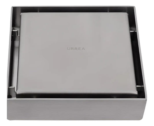 URREA Coladera de Acero Inoxidable, Cuadrada con Rejilla, Modelo INOX, CCRINOX