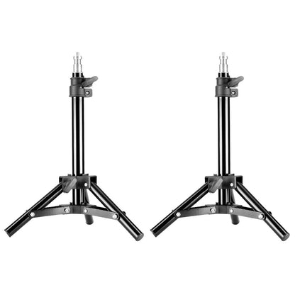 Neewer Mini Soporte de Luz de Aluminio Fotografía Estudio con 32 Pulgadas/80 Centímetros Alta Máxima para Relfector, Softbox, Luz, Sombrilla, Fondo(Negro)