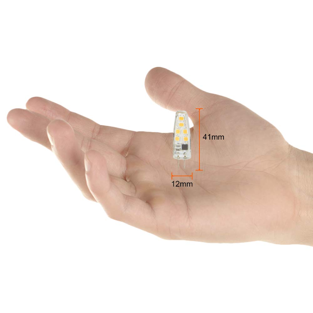 Tecnolite - Foco JCD LED Ampolleta 2 W, 12 V, Luz Cálida Brillante, Base G4, No atenuable