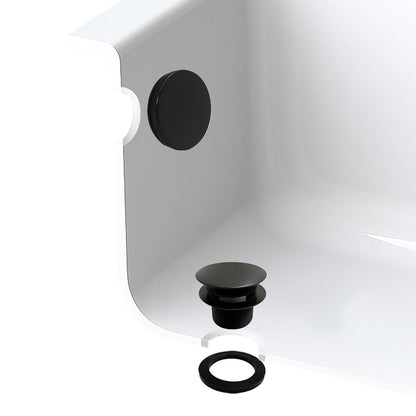 WestBrass MPSM - Tapón de drenaje para tina (1-1/2", rosca gruesa, con placa frontal flotante), Europeo, Negro mate
