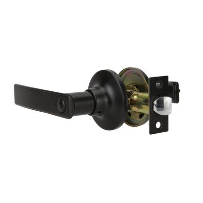 Phillips Manija Cipres Baño Negro | Cerradura Tubular con Privacidad | Acabado Negro Mate Premium | Puertas 35-45mm | Incluye Llaves y Garantía