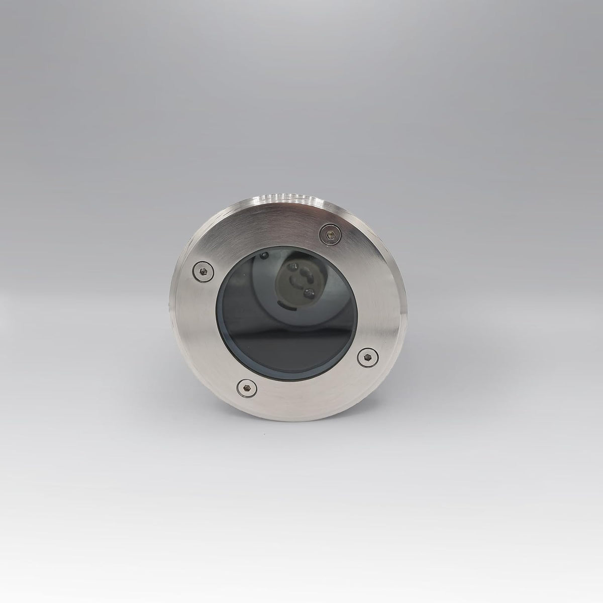 Luminaria Empotrable de Piso Exterior ARTLITE ADE-202, Base GU10, Acero Inoxidable, IP67, Luz Ascendente para Jardines, Senderos, Fachadas y Paisajismo