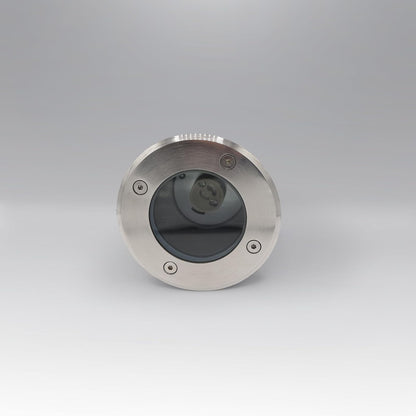 Luminaria Empotrable de Piso Exterior ARTLITE ADE-202, Base GU10, Acero Inoxidable, IP67, Luz Ascendente para Jardines, Senderos, Fachadas y Paisajismo