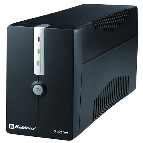 Koblenz Regulador de Voltaje No Break Interactivo, Capacidad de 700va / 360w 6 contactos, 65 Minutos de Respaldo, Puerto USB con Cable y CD Modelo 7016 USB/R