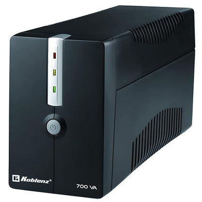 Koblenz Regulador de Voltaje No Break Interactivo, Capacidad de 700va / 360w 6 contactos, 65 Minutos de Respaldo, Puerto USB con Cable y CD Modelo 7016 USB/R