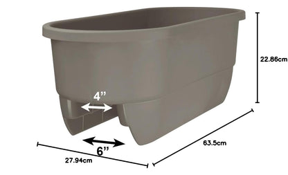 HOME DEK DEKOR DUAL-DRIFTWOOD Dual Rail Planter