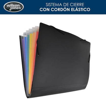 Wilson Jones Archivo Expandible 10 cm, 6 Divisiones Multicolor