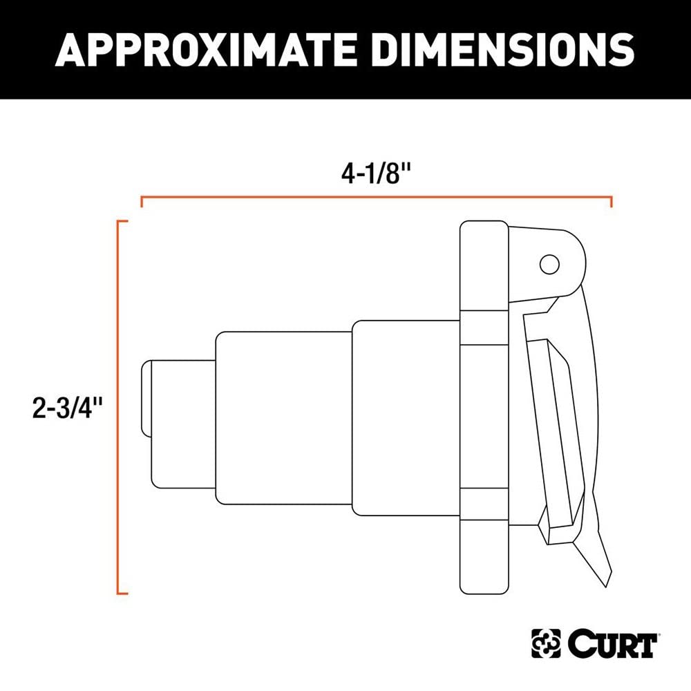 CURT 58150 - Conector de arnés de cableado para Remolque de 7 Pines