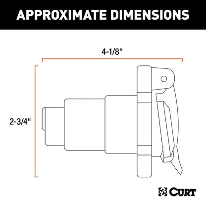 CURT 58150 - Conector de arnés de cableado para Remolque de 7 Pines