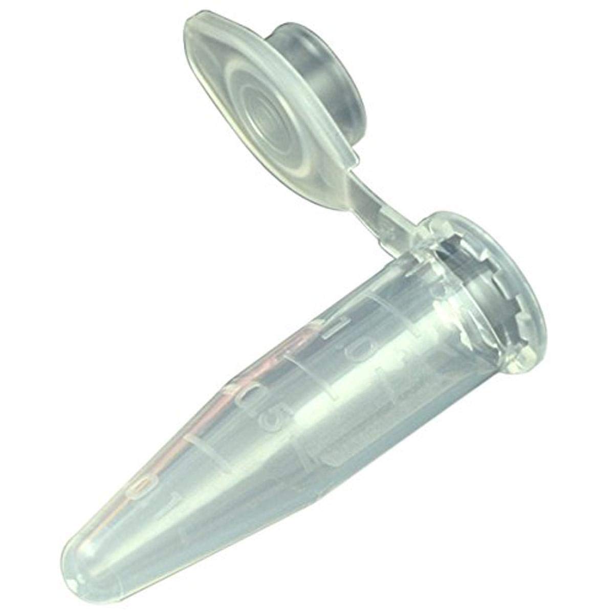 Globe Scientific - Tubo de microcentrífuga graduado de polipropileno con tapa a presión, 1,5 ml, grado de laboratorio, diseño resistente a fugas, paquete de 1000