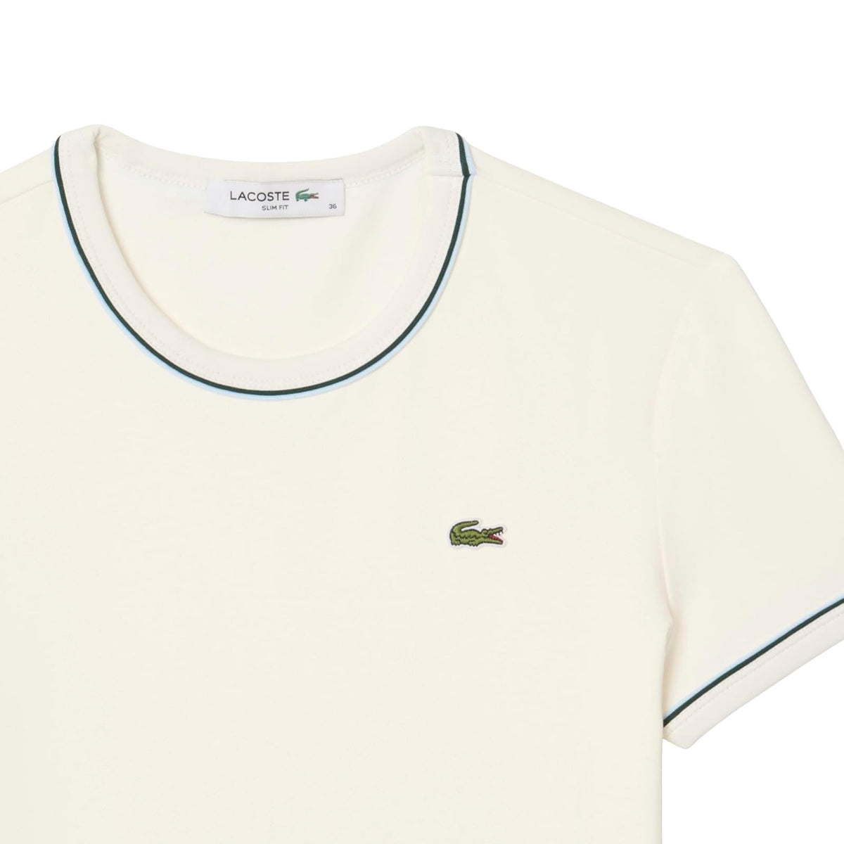Lacoste Playera Ribete para Mujer