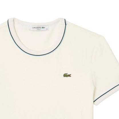 Lacoste Playera Ribete para Mujer