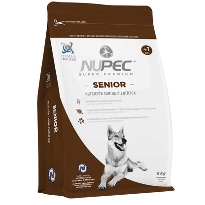 Nupec Croquetas para Perro Senior, Mayores de 7 Años - 8 kg (Paquete de 1)