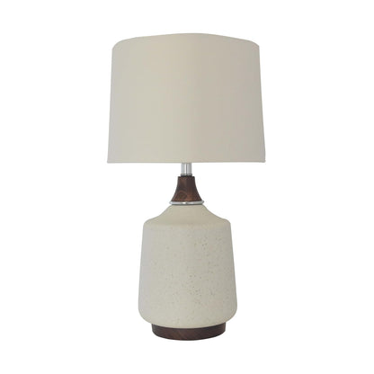 Luzerna CM-0304 Lámpara De Mesa Arnio, Color Hueso Jaspeado Mate, 1 Unidad