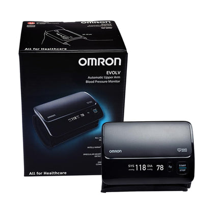 OMRON EVOLV Baumanómetro de Brazo Inalámbrico, App OMRON Connect | Bluetooth y app OMRON Connect. Brazalete Intelli Wrap 22-42 cm. Detecta error de movimiento. Sin cables. Garantía 5 años.