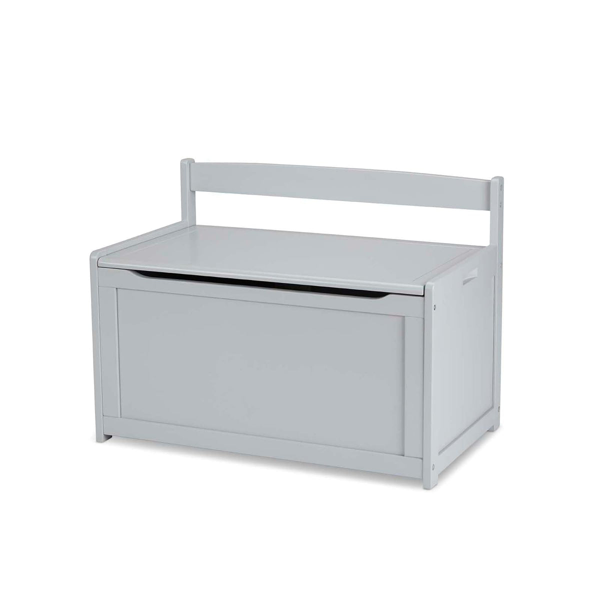 Melissa & Doug Baúl de Madera para Juguetes, Baúl de Madera Resistente, 2.3 Metros Cúbicos de Almacenamiento, Fácil de Armar, Color Gris