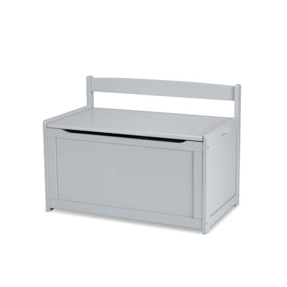 Melissa & Doug Baúl de Madera para Juguetes, Baúl de Madera Resistente, 2.3 Metros Cúbicos de Almacenamiento, Fácil de Armar, Color Gris