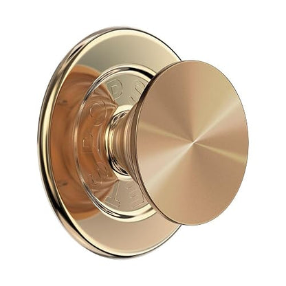 PopSockets - Empuñadura para teléfono MagSafe con Soporte, Soporte magnético, Parte Superior Intercambiable, sujeción Segura para iPhone MagSafe, teléfono y Tablet, Soporte Radial de Aluminio Dorado