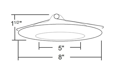 NICOR Lighting 17575 - Embellecedores empotrables, color blanco, 6 pulgadas