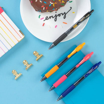 Bolígrafo Gel Pilot G2, Punto Fino (0.7 mm), Paquete con 20 Piezas Colores Surtidos, Recargable