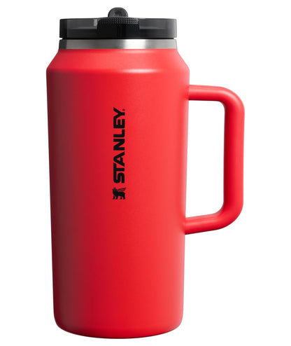 Stanley Quencher ProTour Vaso Térmico con Popote Abatible, Acero Inoxidable - 64 Ounces - Chili Black