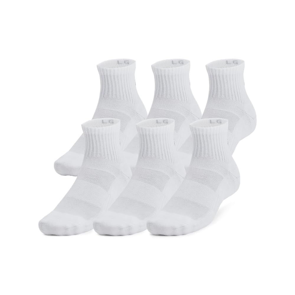 Under Armour Paquete de 6 calcetines de algodón para entrenamiento Calcetín Unisex adulto