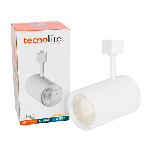 Tecnolite Lámpara de interior Spot LED para riel, 22 W, Luz suave cálida