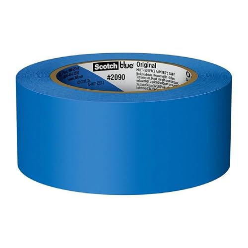 SCOTCH BLUE 3M Masking Tape Azul para Pintores 1 rollo de 48mm x 54.8m | Ideal para pintura, Evita filtraciones, Adherencia profesional, Se retira sin dejar residuos, No maltrata la superficie