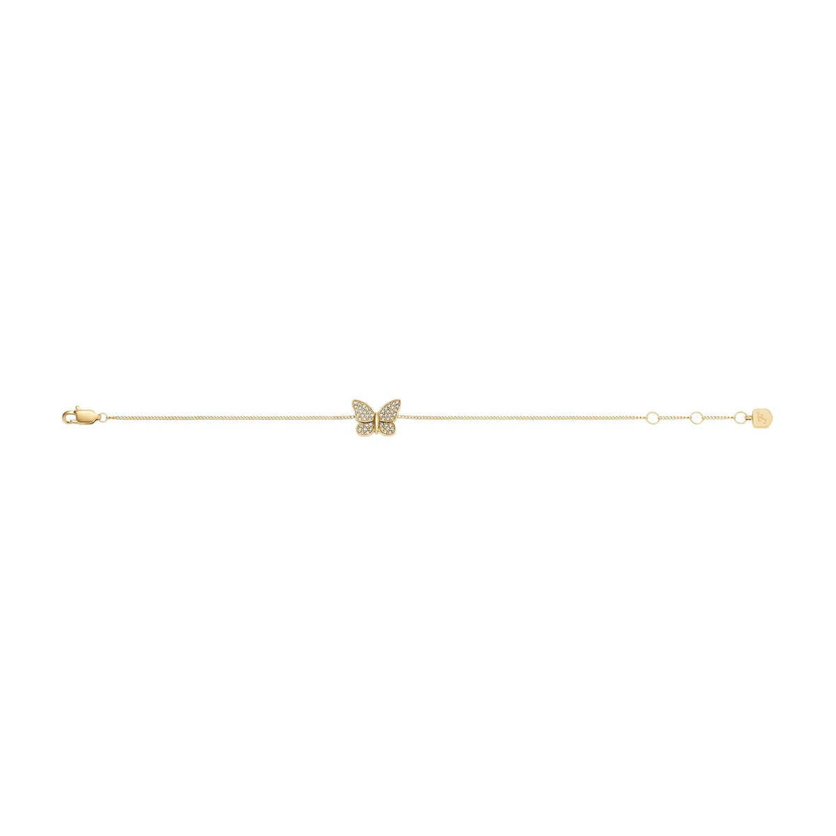 Pulsera de mariposa Fossil JF04921710 Sutton de acero inoxidable en color dorado para dama