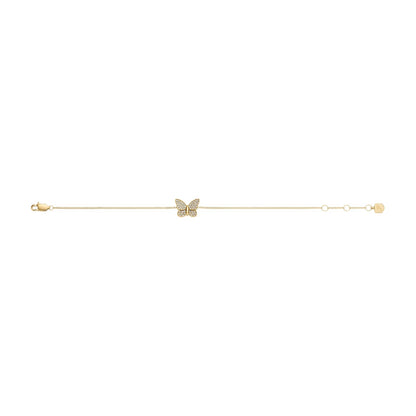 Pulsera de mariposa Fossil JF04921710 Sutton de acero inoxidable en color dorado para dama