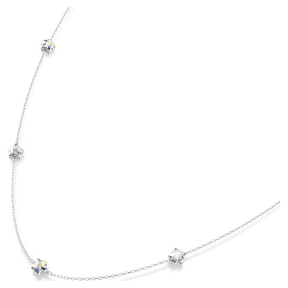 Collar Chroma, Estrella, Blanco, Acabado en rodio