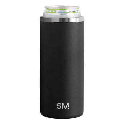Simple Modern Enfriador de Lata Delgada para Cerveza y Hard Seltzer | Sujetador de Funda para Bebidas Aislado al Vacío | Ranger Colección| 355ml Slim | Midnight Black